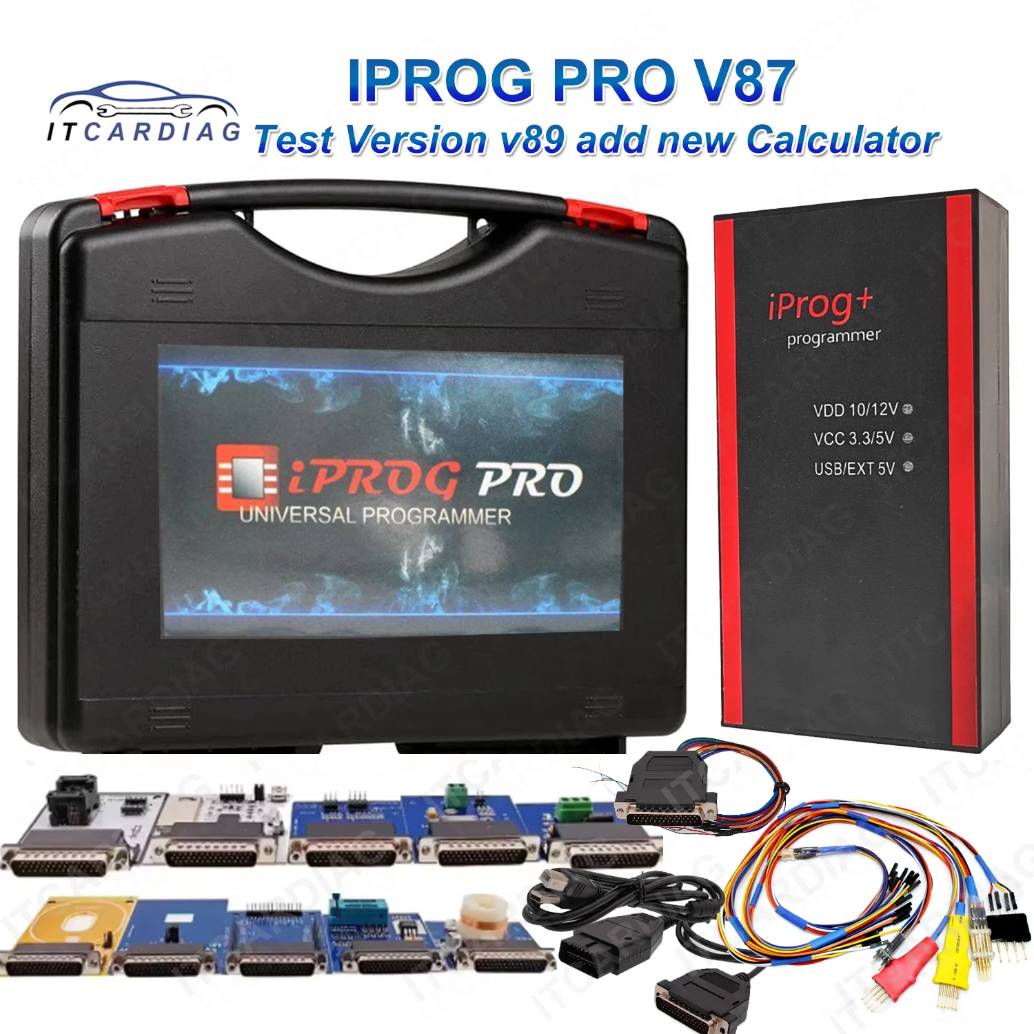IPROG PRO V87 IPROG+ V89 with Full Adapters Script Software Support IMMO Airbag Reset Mileage Correction ECU Key Programmer Tool
IPROG PRO V87 IPROG+ V89 with Full Adapters Script Software Support IMMO Airbag Reset Mileage Correction ECU Key Programmer Tool