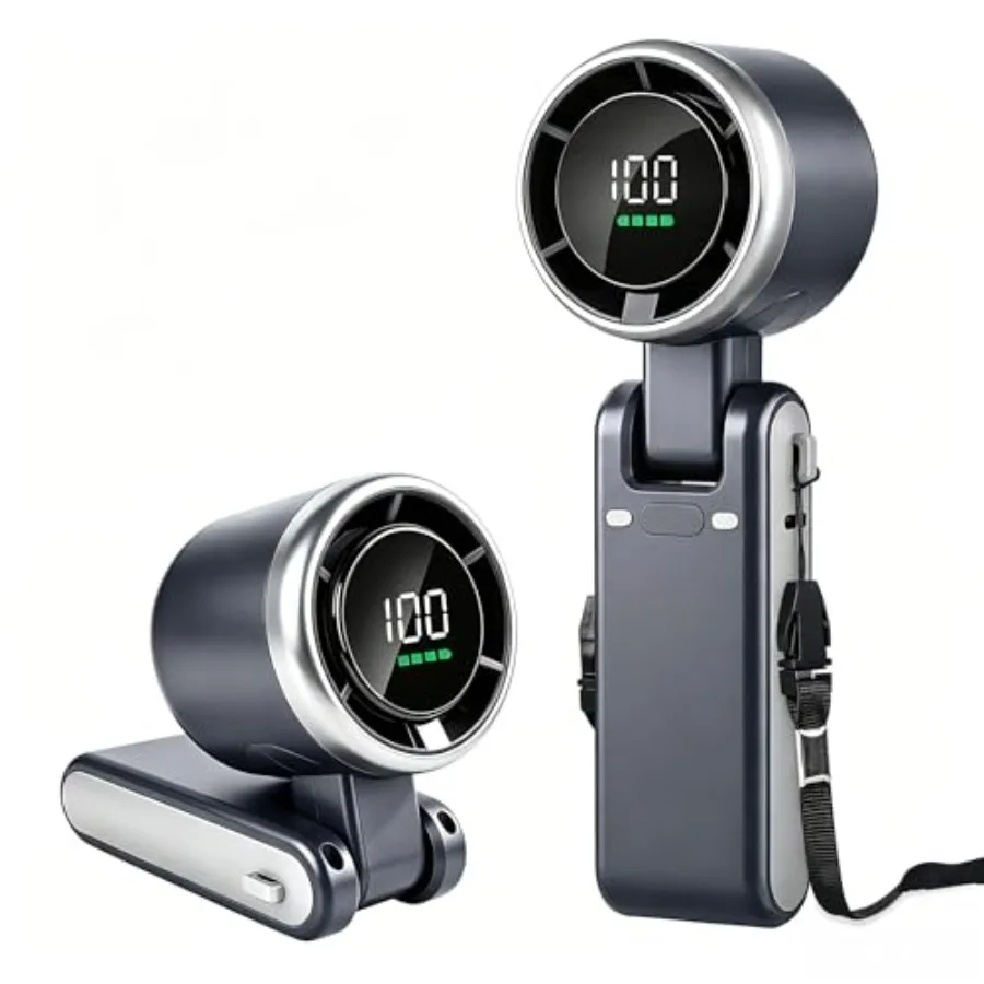 Portable Handheld Fan, 5-Speed High Velocity 4000mAh Rechargeable Mini Personal Fan, USB-C Battery Operated with Air Turbo Cool
Portable Handheld Fan, 5-Speed High Velocity 4000mAh Rechargeable Mini Personal Fan, USB-C Battery Operated with Air Turbo Cool