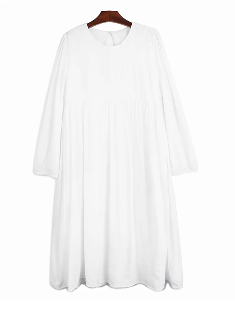 Women Black Pleated Long Elegant Long Dress New Round Neck Long Sleeve Loose Fit Fashion Tide Spring Autumn O544
Women Black Pleated Long Elegant Long Dress New Round Neck Long Sleeve Loose Fit Fashion Tide Spring Autumn O544