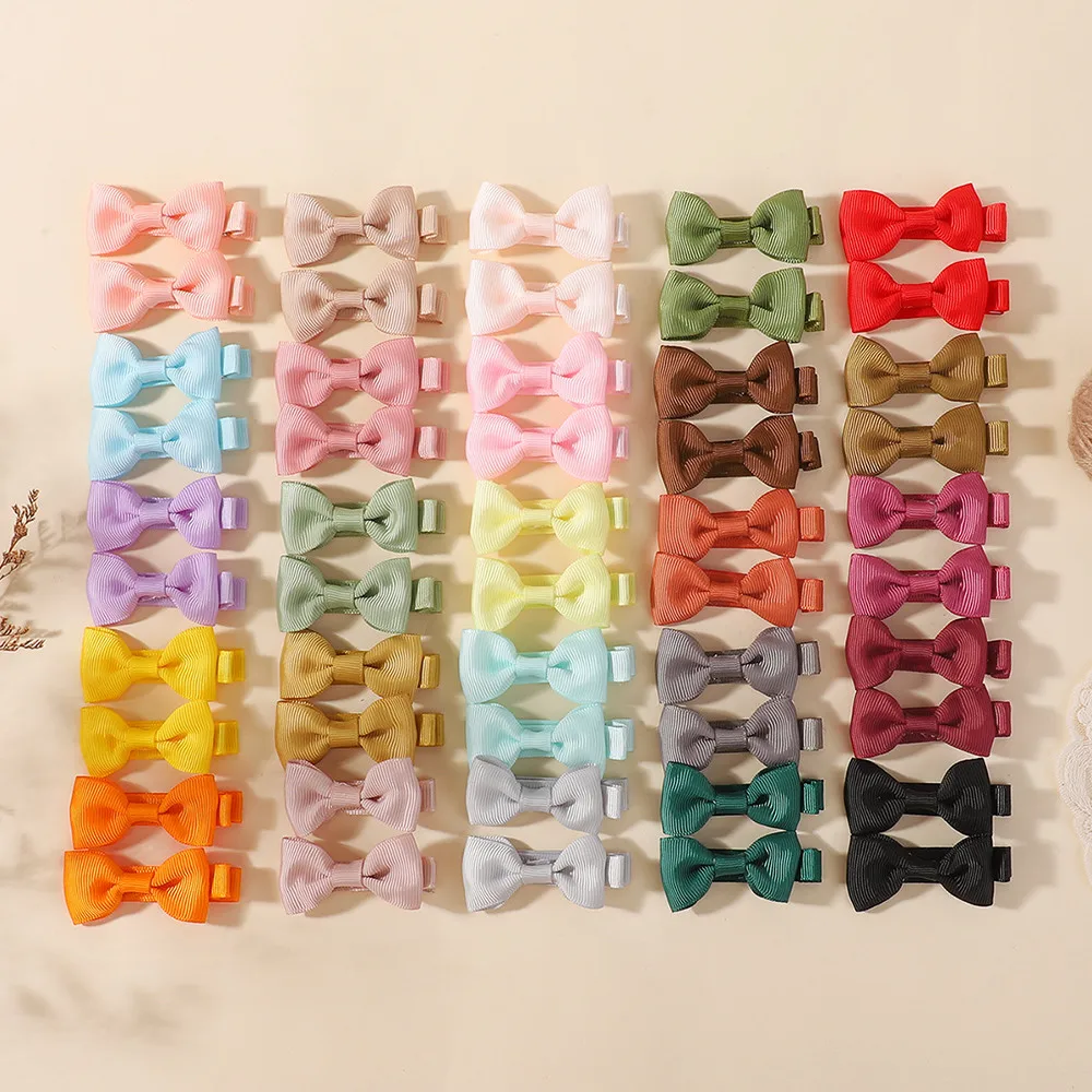 Random Color 50pcs Colorful 1.5'' Mini Bowknot Fabric Hair Bow Clips for Girls Hairpins Headwear Kid Hair Accessories
Random Color 50pcs Colorful 1.5'' Mini Bowknot Fabric Hair Bow Clips for Girls Hairpins Headwear Kid Hair Accessories