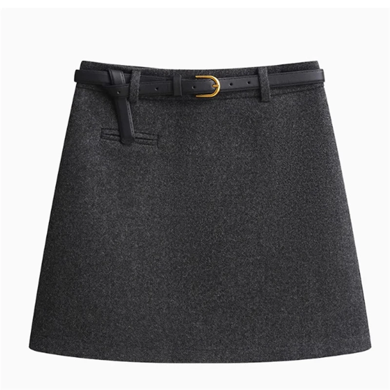 Grey Woolen A-line Skirt Women's 2026 Autumn Winter New Thick High Waist Belt Short Package Hip Skirt Temperament Female Trend
Grey Woolen A-line Skirt Women's 2026 Autumn Winter New Thick High Waist Belt Short Package Hip Skirt Temperament Female Trend