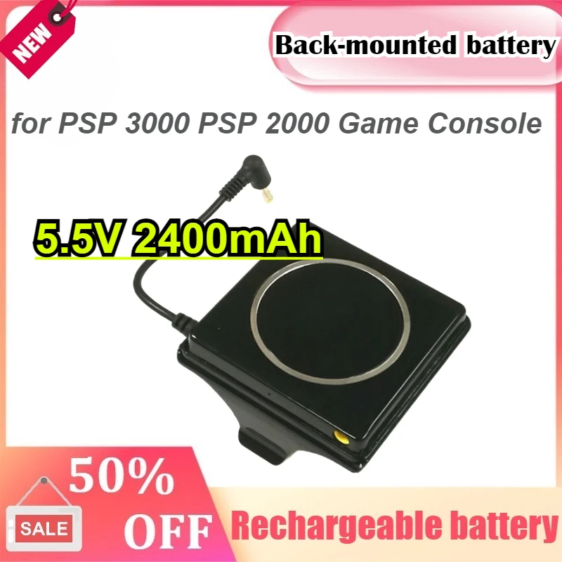 5.5V 2400mAh Portable External Battery for PSP 3000 PSP 2000 Game Console Battery Storage Pack Game Accessories Kit
5.5V 2400mAh Portable External Battery for PSP 3000 PSP 2000 Game Console Battery Storage Pack Game Accessories Kit