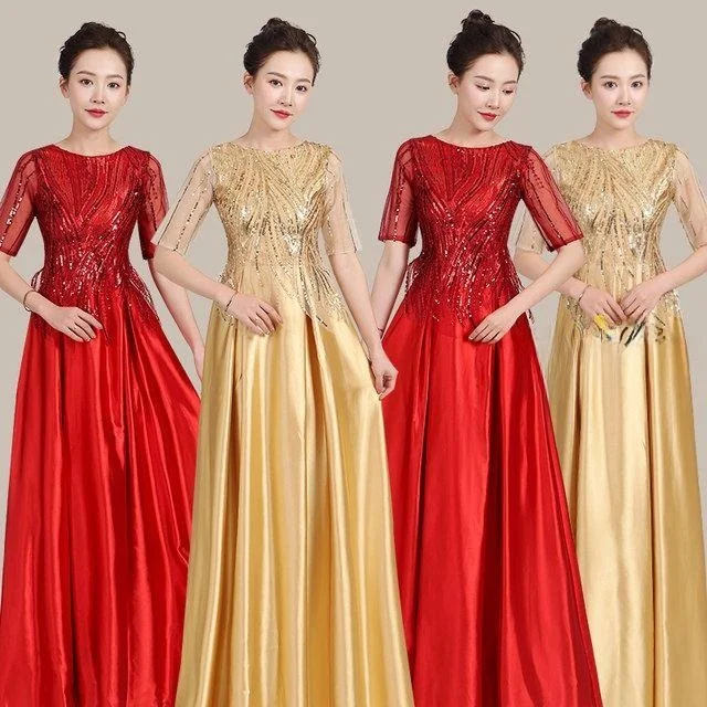 Elegant Long Skirt Performance Outfit for Women New Style Slim Fit Stage Costume for Adult Chorus Group Hostess Formal Dress
Elegant Long Skirt Performance Outfit for Women New Style Slim Fit Stage Costume for Adult Chorus Group Hostess Formal Dress