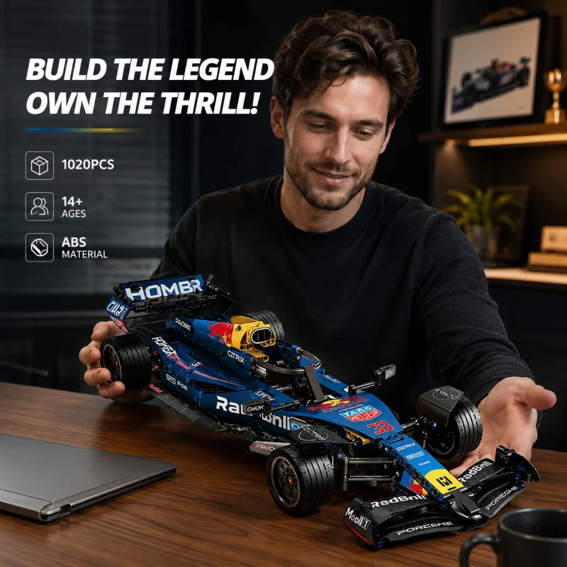 1020PCS Formula Racing Car Building Blocks Set, 14+ ABS Sports Car Model Kit, Blue Speed Race Car Bricks Toy, Collectible Displa
1020PCS Formula Racing Car Building Blocks Set, 14+ ABS Sports Car Model Kit, Blue Speed Race Car Bricks Toy, Collectible Displa
