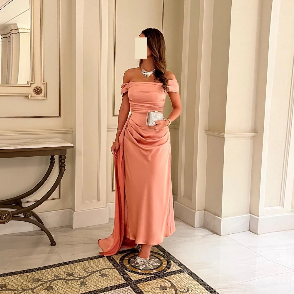 ROSELLA Elegant Pink Off-The-Shoulder Women Dress For Formal Occasions Ankle Length Straight Party Prom Gown New 2023
ROSELLA Elegant Pink Off-The-Shoulder Women Dress For Formal Occasions Ankle Length Straight Party Prom Gown New 2023