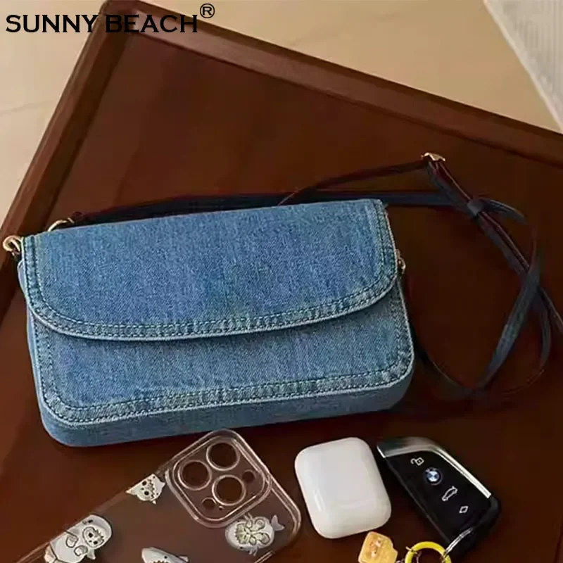 Модные женские сумки, маленькие квадратные джинсовые стеганые сумки, синяя женская сумка через плечо с клапаном 
Модные женские сумки, маленькие квадратные джинсовые стеганые сумки, синяя женская сумка через плечо с клапаном