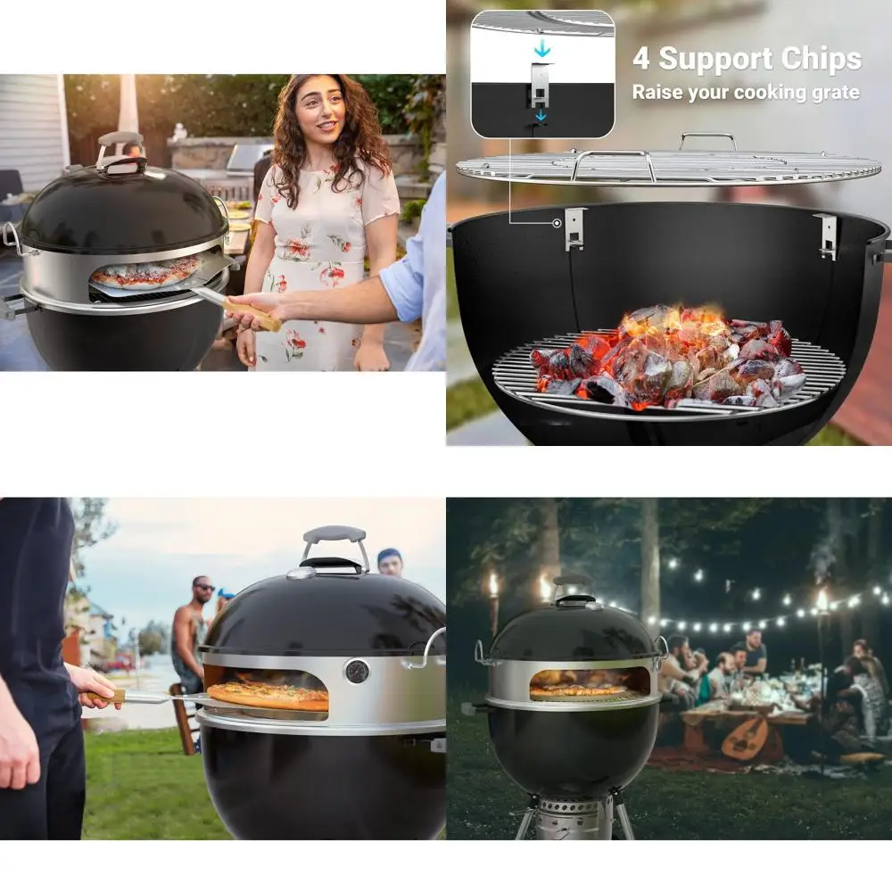 Weber 22 Kettle Grill Pizza Kit: Stainless Steel Ring, Pizza Stone, and Aluminum Peel
Weber 22 Kettle Grill Pizza Kit: Stainless Steel Ring, Pizza Stone, and Aluminum Peel