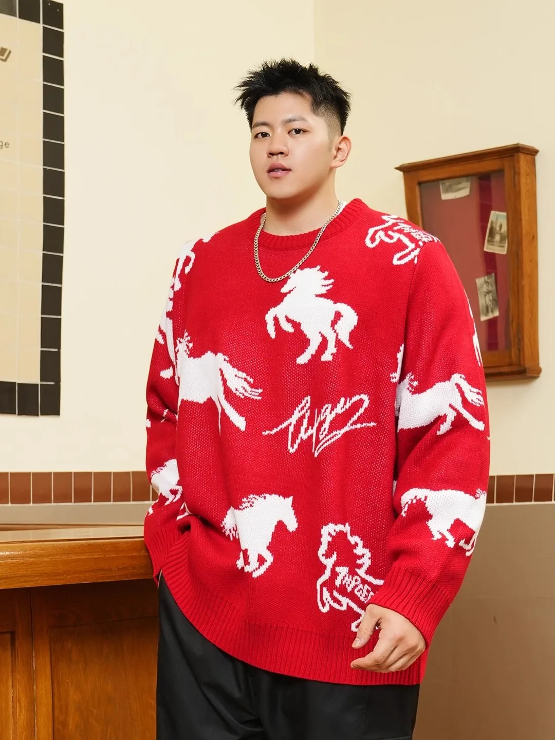 Trendy plus Size Men's Knitwear round Ne Embroidered Loose Fit Winter Casual Sweater Year 2026 Comfortable Soft Polye...
Trendy plus Size Men's Knitwear round Ne Embroidered Loose Fit Winter Casual Sweater Year 2026 Comfortable Soft Polye...