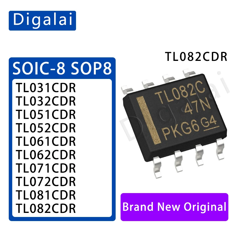 100%New original 10pcs TL082CDR TL081 TL071 TL072 TL031 TL032 TL052 SOIC8 FET input operational amplifier chip
100%New original 10pcs TL082CDR TL081 TL071 TL072 TL031 TL032 TL052 SOIC8 FET input operational amplifier chip