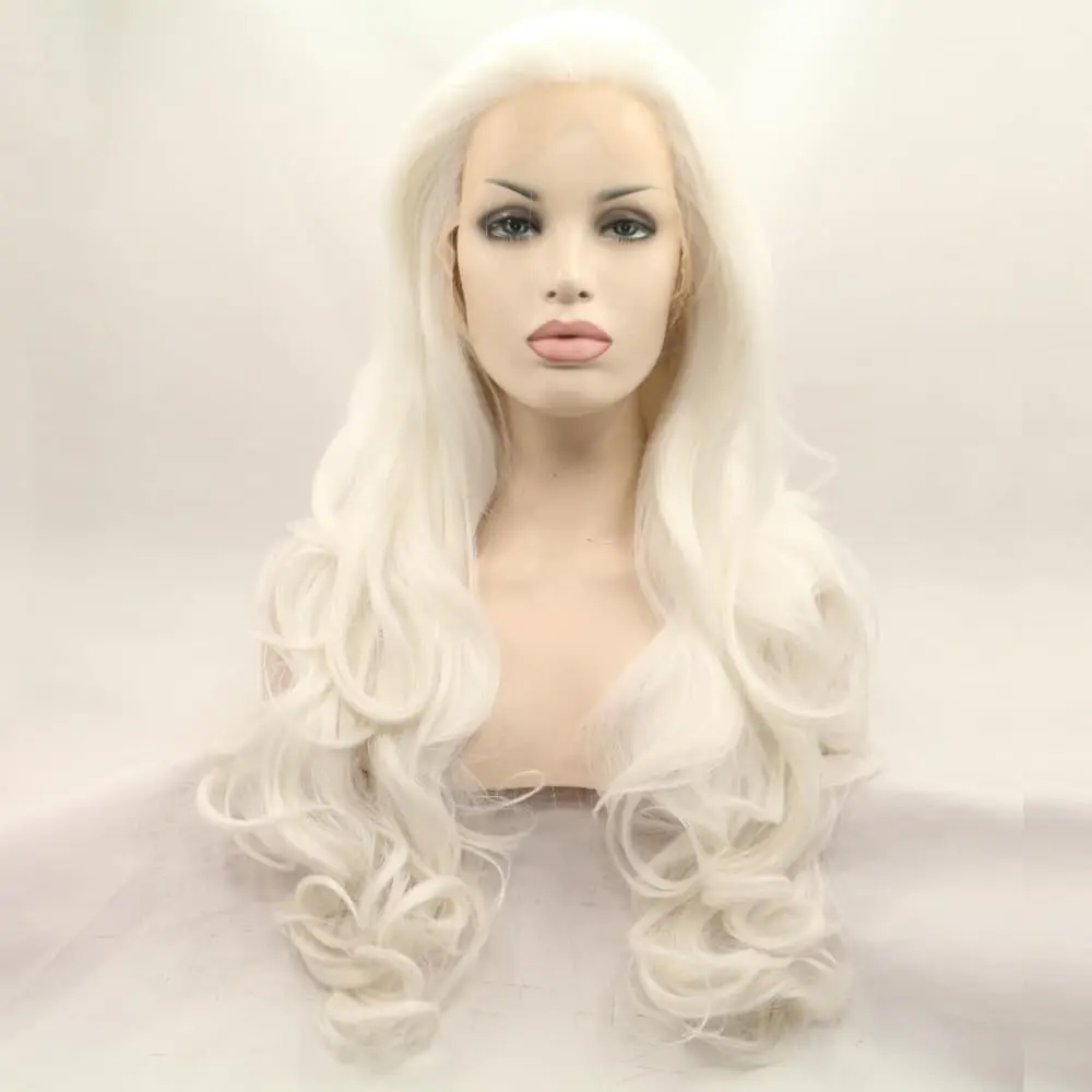 Sylvia Wigs 60# Platinum Blonde Synthetic Wavy Lace Front Wig Heat Resistant Fiber Wig
Sylvia Wigs 60# Platinum Blonde Synthetic Wavy Lace Front Wig Heat Resistant Fiber Wig