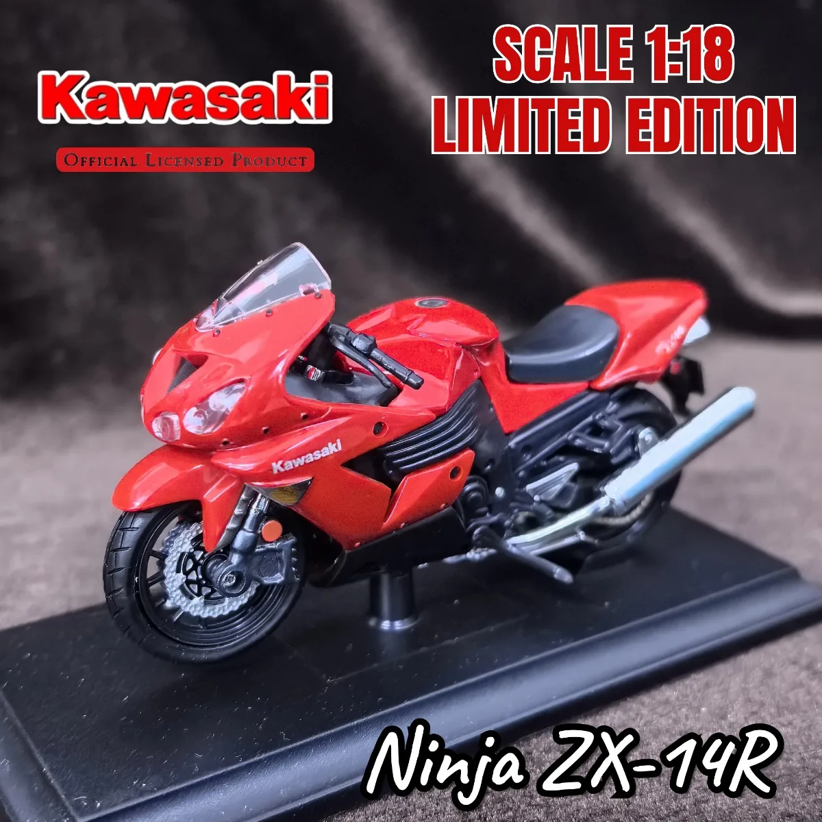 1:18 масштаб Kawasaki Ninja ZX-14R модель мотоцикла, реплика мини-мото автомобиль миниатюрная фигурка детский рождественский подарок игрушка
1:18 масштаб Kawasaki Ninja ZX-14R модель мотоцикла, реплика мини-мото автомобиль миниатюрная фигурка детский рождественский подарок игрушка