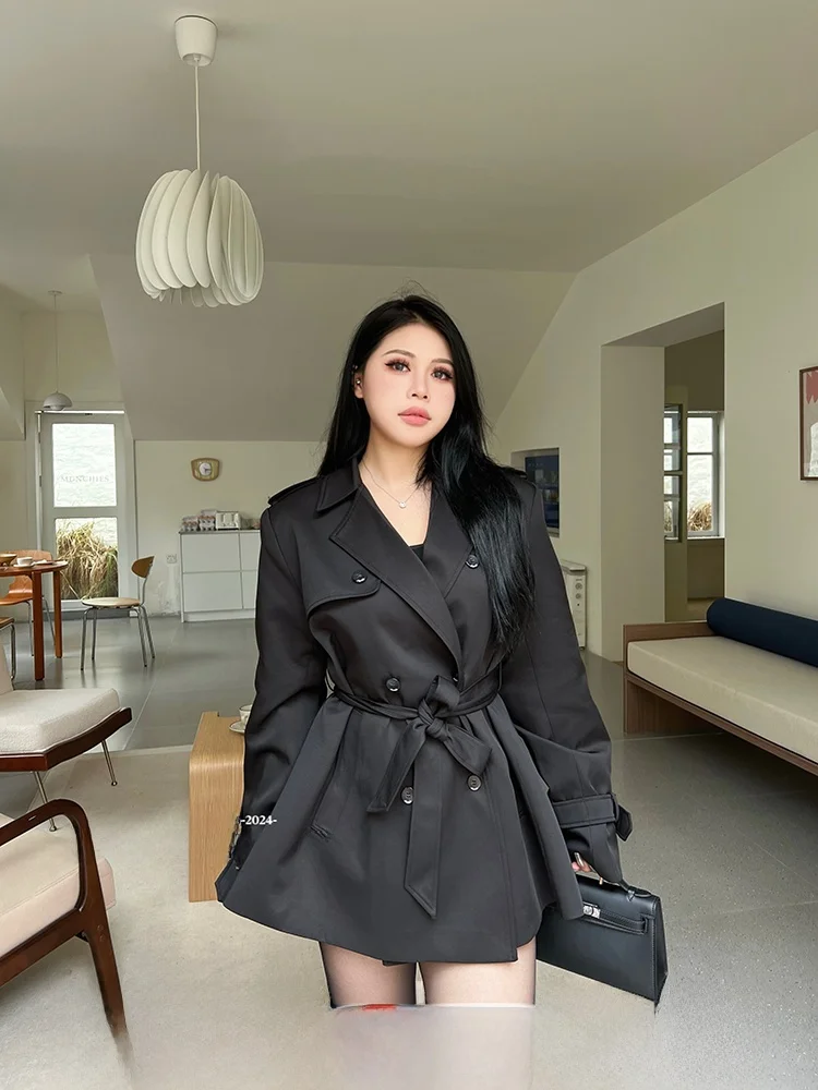 SOUL Deconstructivism plus Size Micro Fat High-End Feeling Windbreaker Jaet Women Sexy Bla Waist-Cinching ort Coat
SOUL Deconstructivism plus Size Micro Fat High-End Feeling Windbreaker Jaet Women Sexy Bla Waist-Cinching ort Coat