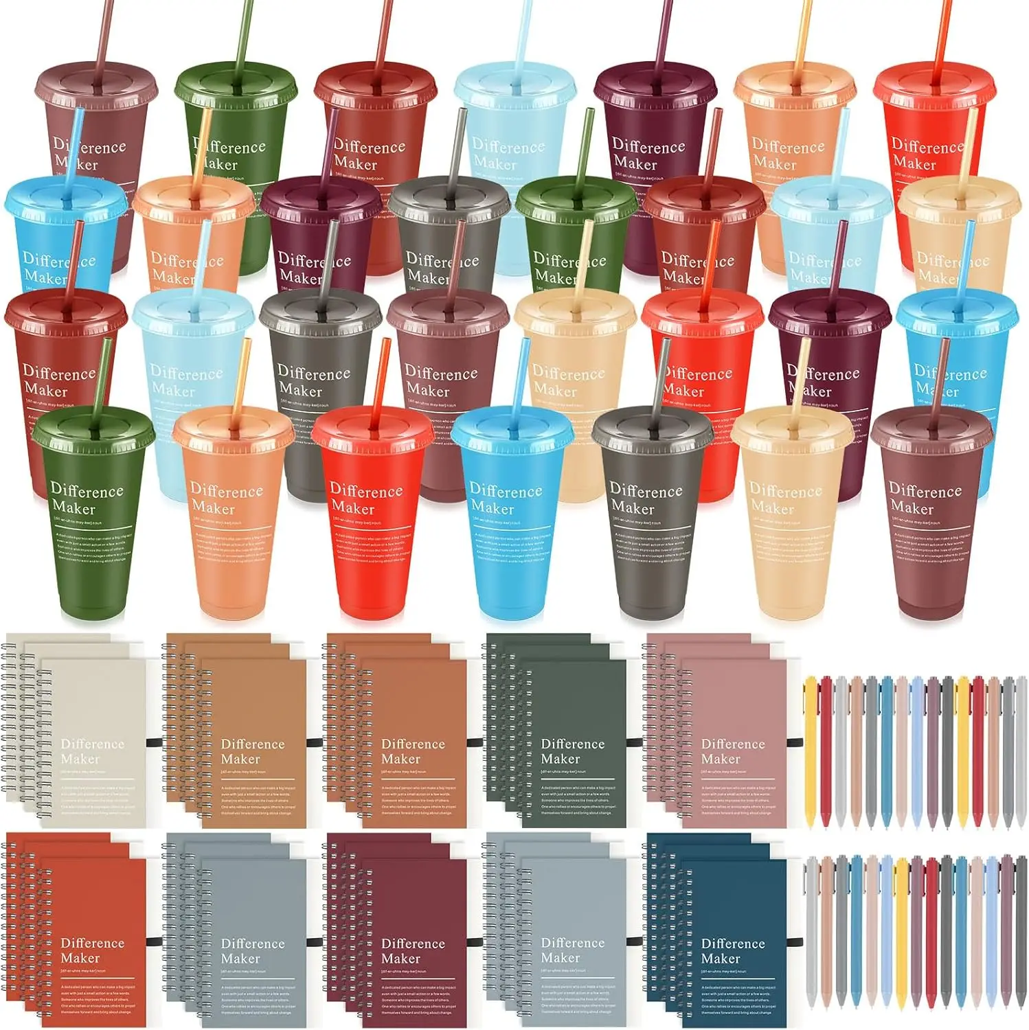 30 Sets Difference Maker Gifts for Women Men, Inspirational Thank You Cup Motivational Notebooks with Pen for Employee
30 Sets Difference Maker Gifts for Women Men, Inspirational Thank You Cup Motivational Notebooks with Pen for Employee