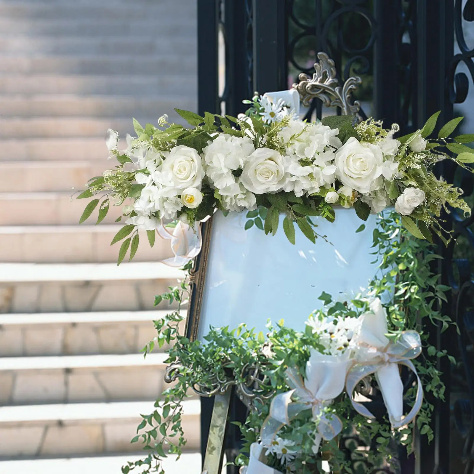 Artificial Swag Party Backdrop Door Wreath Silk Roses Wedding Arch Flowers for Lintel Celebration Garden Door Ornaments
Artificial Swag Party Backdrop Door Wreath Silk Roses Wedding Arch Flowers for Lintel Celebration Garden Door Ornaments