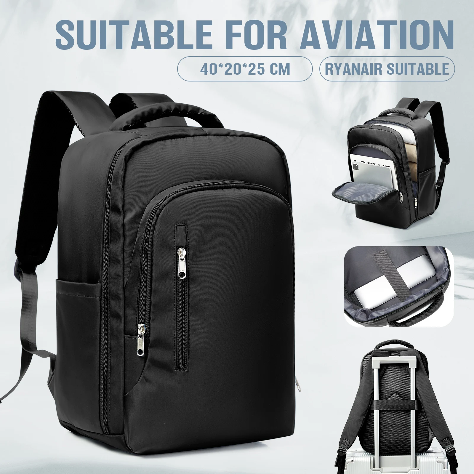 Ryanair Travel Backpack 40x20x25 Airplane Cabin Laptop Bag for Women Men, Hand Luggage Work Business Backpack for Women Men 
Ryanair Travel Backpack 40x20x25 Airplane Cabin Laptop Bag for Women Men, Hand Luggage Work Business Backpack for Women Men