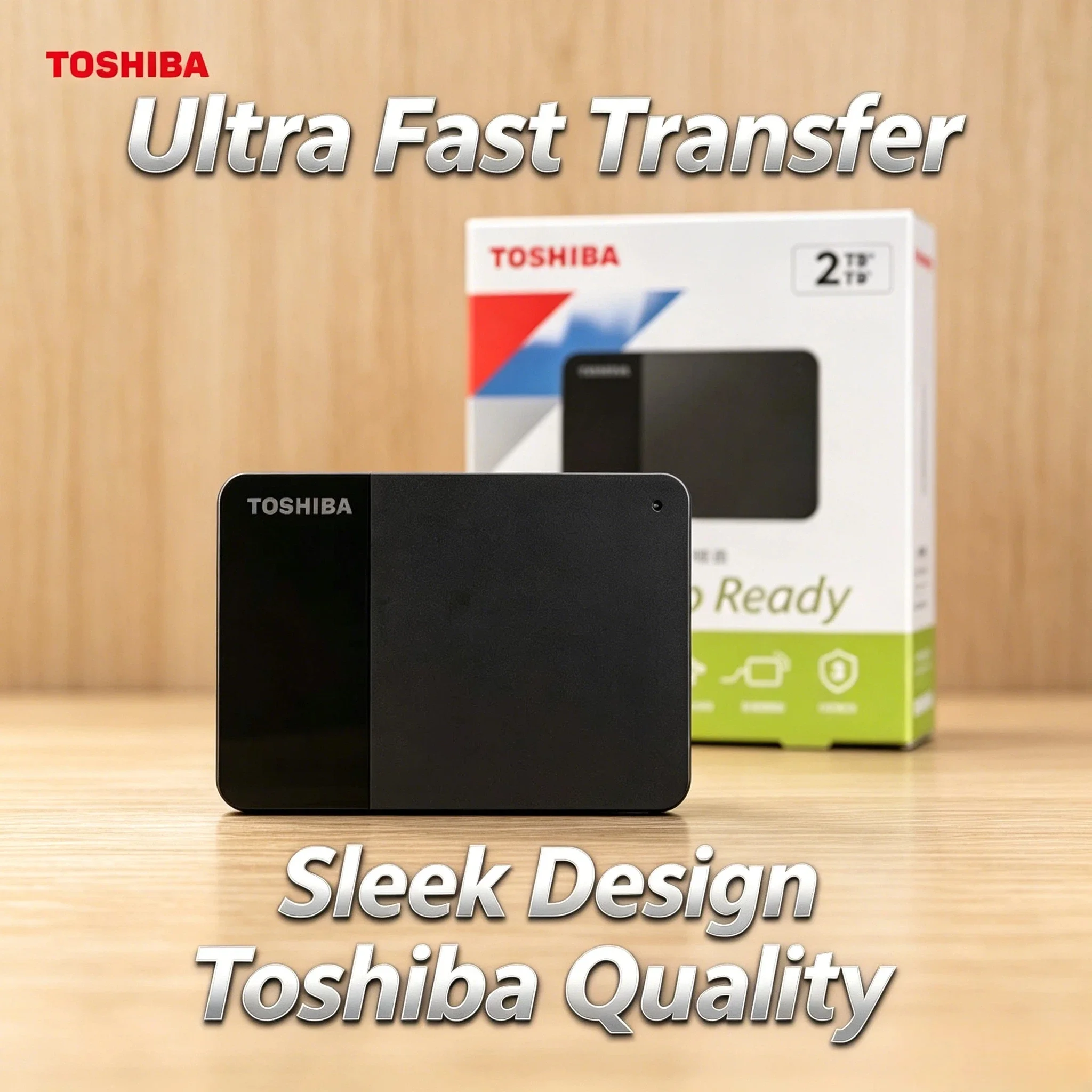 Toshiba B3 4TB 2TB 1TB External Hard Drive Canvio Ready USB3.0 Portable 2.5 Inch Hard Disk for Laptop Mac Android Pro Max
Toshiba B3 4TB 2TB 1TB External Hard Drive Canvio Ready USB3.0 Portable 2.5 Inch Hard Disk for Laptop Mac Android Pro Max