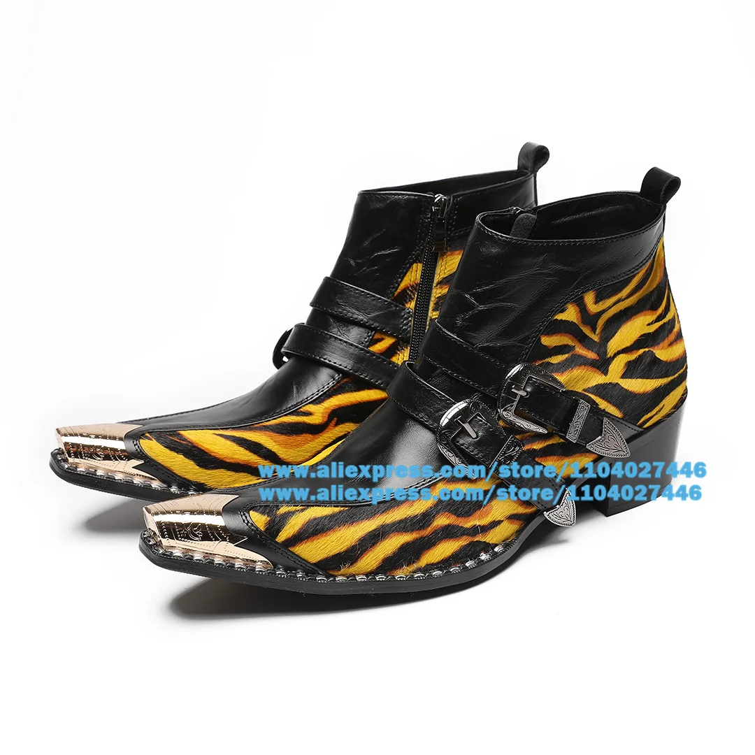 Metal Toe Double Buckle Straps Boots for Men Side Zipper High-Top Shoes Luxury Handmade Trendy Men Botas Party Men Shoes
Metal Toe Double Buckle Straps Boots for Men Side Zipper High-Top Shoes Luxury Handmade Trendy Men Botas Party Men Shoes