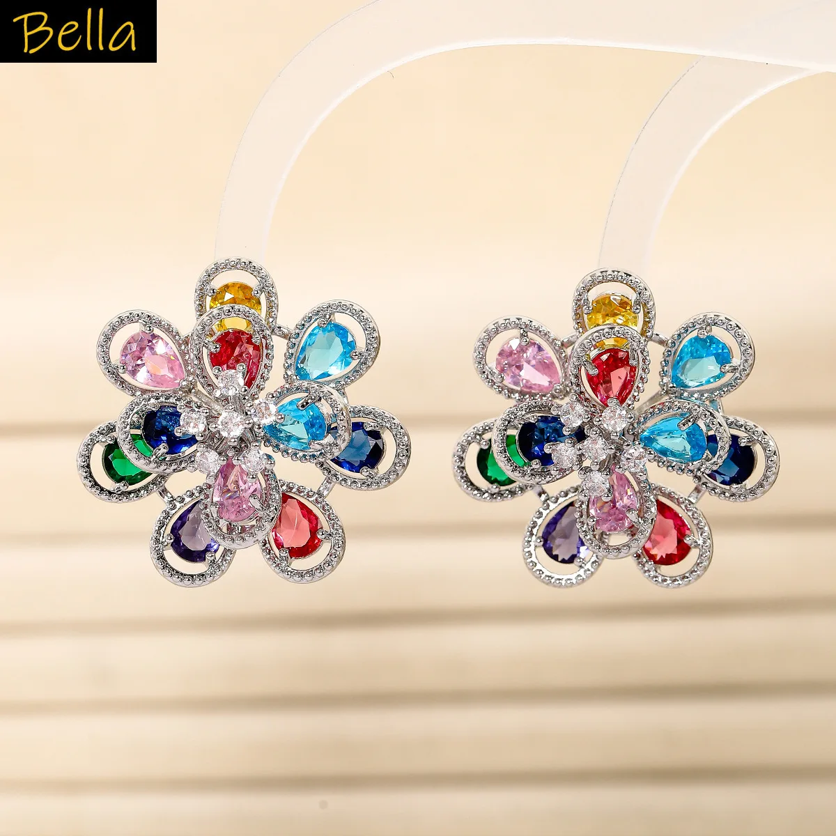 sweet flower stud earrings for women classy jewelry shiny zircon white multicolor blooming flower earrings party jewelry
sweet flower stud earrings for women classy jewelry shiny zircon white multicolor blooming flower earrings party jewelry