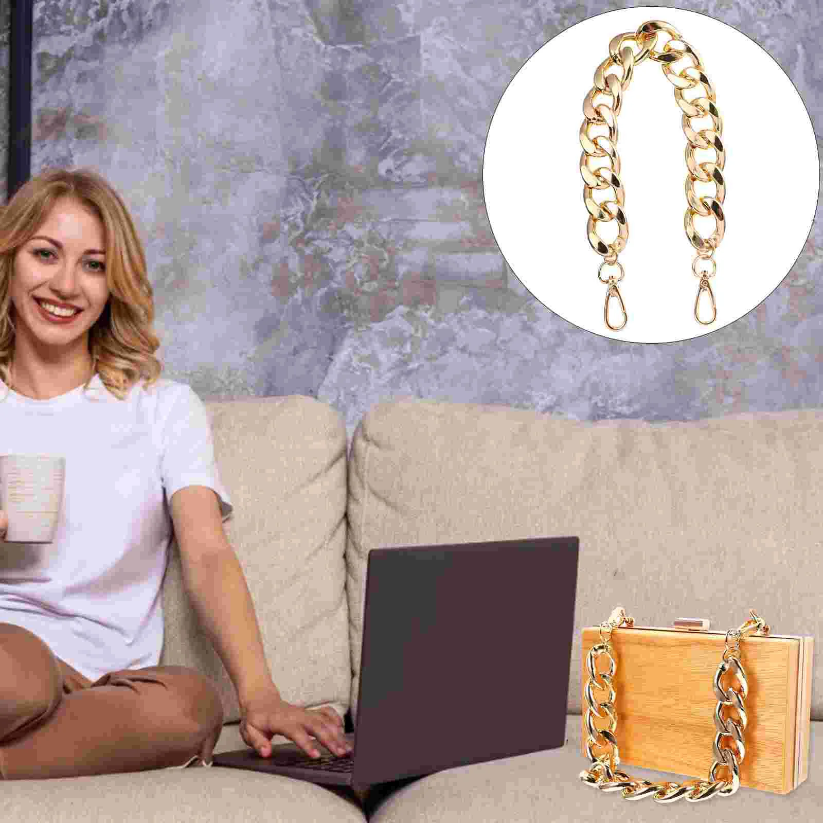 Crossbody Bags Chain Accessories Metal Handbag Strap Golden Fashionable Women's
Crossbody Bags Chain Accessories Metal Handbag Strap Golden Fashionable Women's