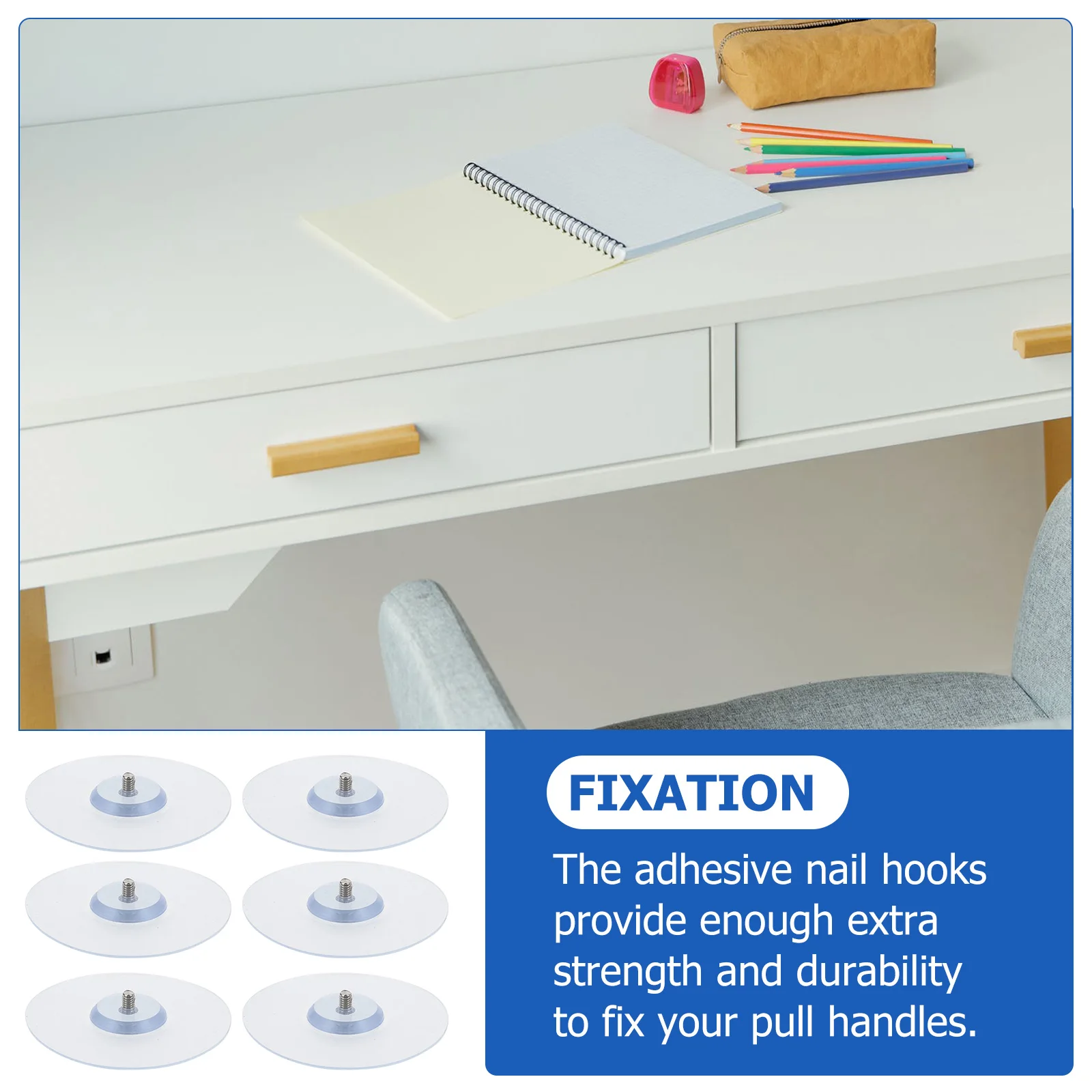 6pcs Cabinet Door Handle Fixator Rack Abs Seamless Screw Adhesive Wall Screws Pull Handle Fixed Multi purpose Nail Sticker Glass
6pcs Cabinet Door Handle Fixator Rack Abs Seamless Screw Adhesive Wall Screws Pull Handle Fixed Multi purpose Nail Sticker Glass