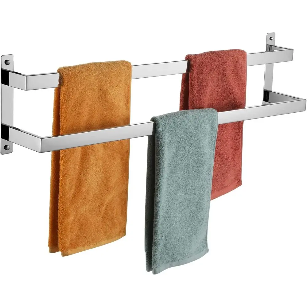 32-Inch Chrome 2-Tier Ladder Towel Rack Wall Mounted for Bath Towel Holders
32-Inch Chrome 2-Tier Ladder Towel Rack Wall Mounted for Bath Towel Holders