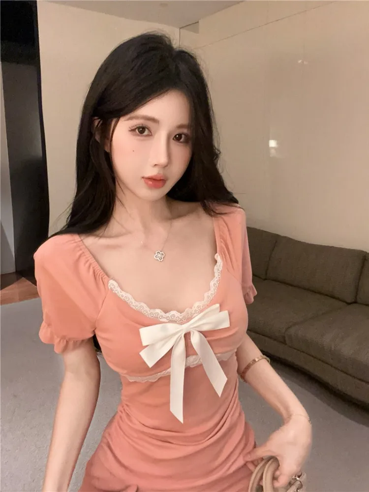 Early Spring New Pink Bowknot Dress Waist Cinched Bodycon Casual Ageless Short Skirt Korean Style Commute Pure Electrolyte
Early Spring New Pink Bowknot Dress Waist Cinched Bodycon Casual Ageless Short Skirt Korean Style Commute Pure Electrolyte