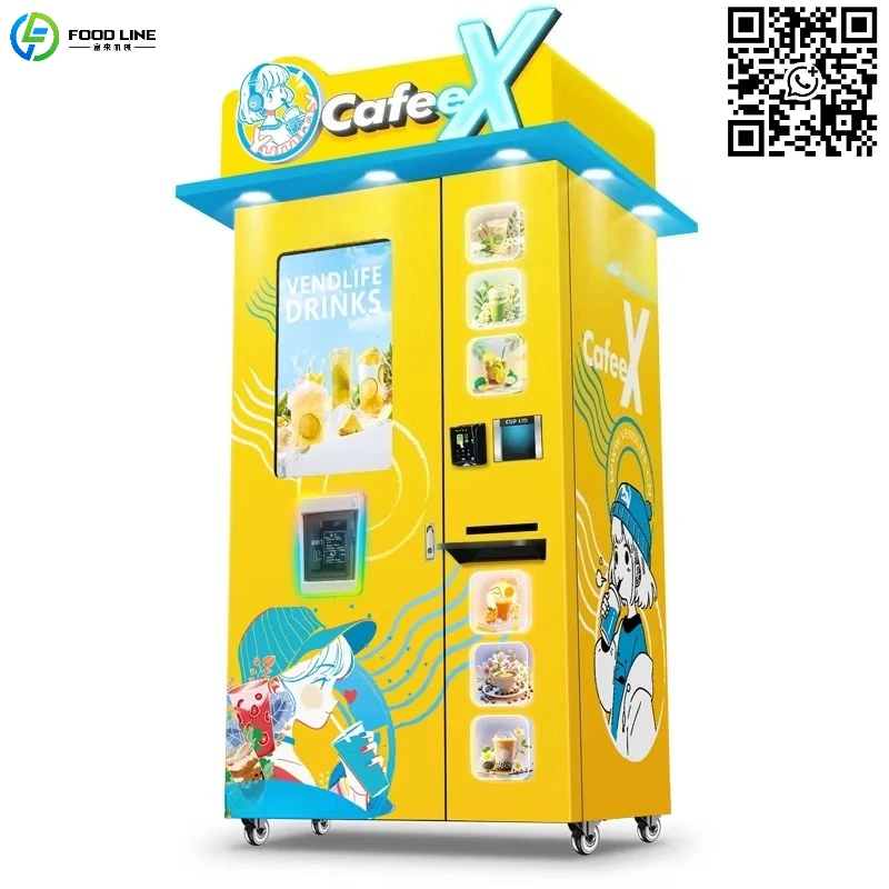 Customized New Smart Robot Vending Machine Bubble Tea Coffee Robot Vending Machine
Customized New Smart Robot Vending Machine Bubble Tea Coffee Robot Vending Machine