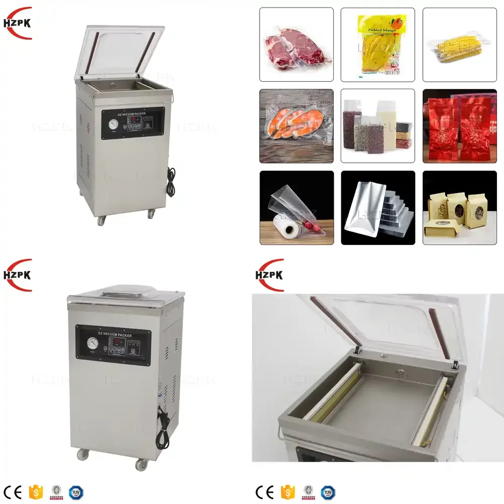 HZPK DZ-400L Chicken Bag Plastic Vacuum Sealer Machine for Food Packaging Storage Commercial
HZPK DZ-400L Chicken Bag Plastic Vacuum Sealer Machine for Food Packaging Storage Commercial