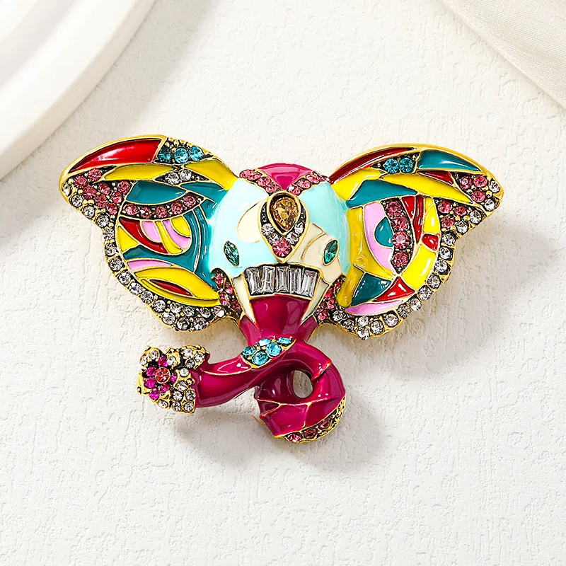 Vintage Colored Elephant Brooch with Rhinestone Embellishments for A Stylish Dress with Anti Stray Animal Brooch Accessories
Vintage Colored Elephant Brooch with Rhinestone Embellishments for A Stylish Dress with Anti Stray Animal Brooch Accessories