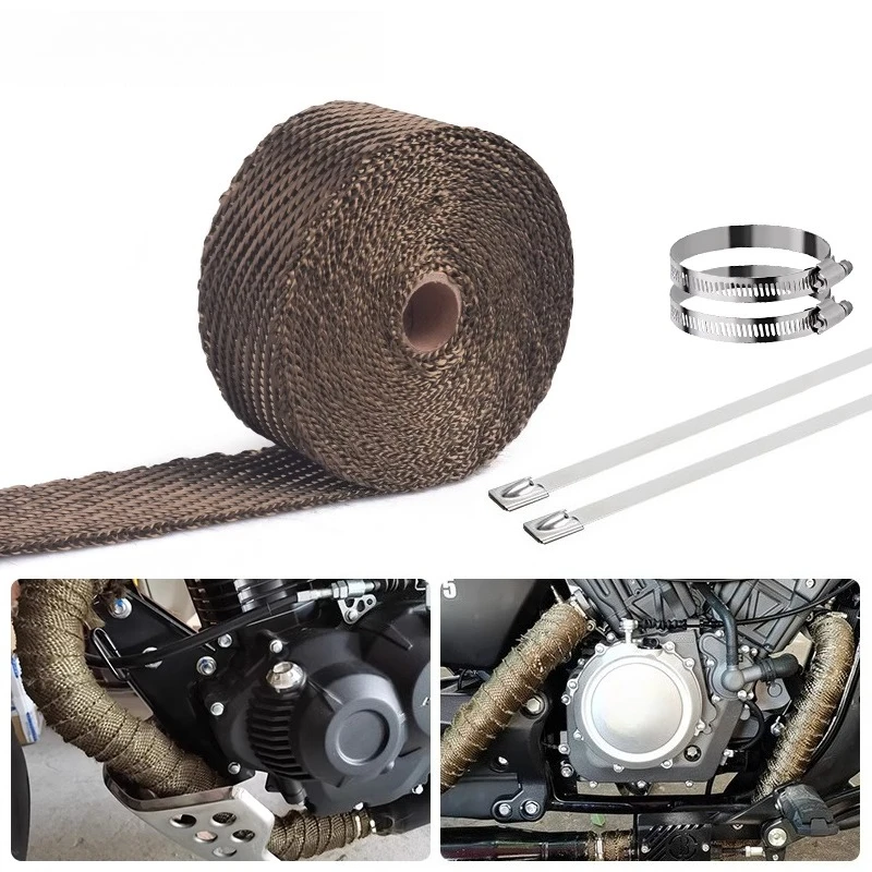 Motorcycle exhaust pipe anti-scalding cloth insulation belt fireproof and high temperature resistance
Motorcycle exhaust pipe anti-scalding cloth insulation belt fireproof and high temperature resistance
