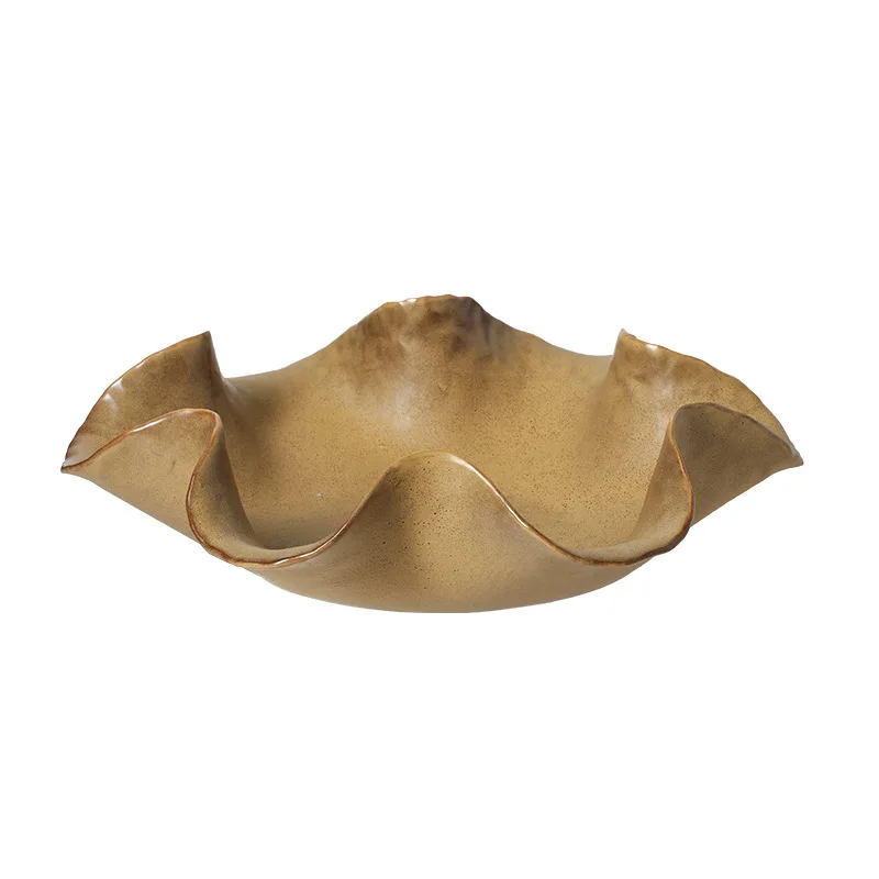 abstract rolled edge petals ceramic fruit plate exhibition hall B&B coffee table table storage plate creative ornaments
abstract rolled edge petals ceramic fruit plate exhibition hall B&B coffee table table storage plate creative ornaments