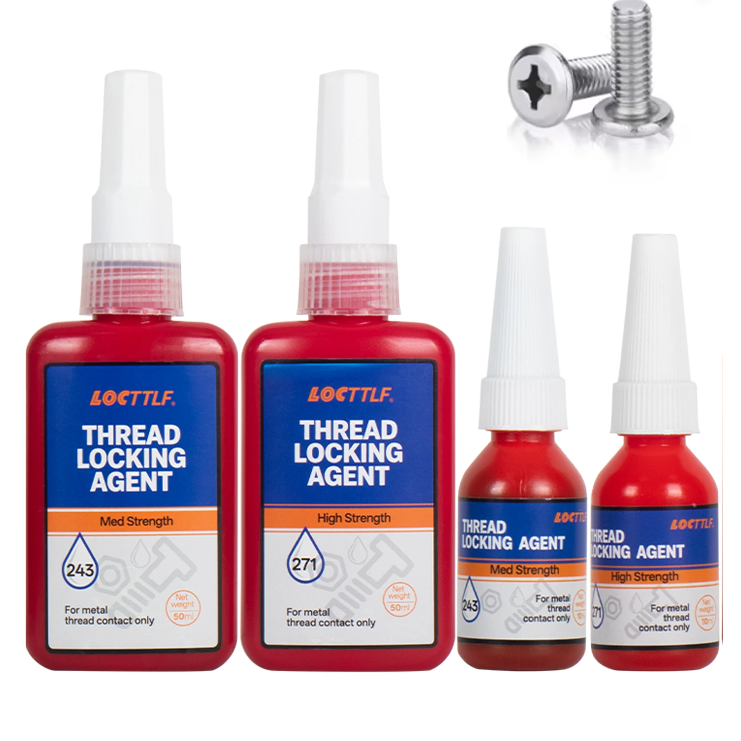 271-243 Medium to High Strength ThreadLocking Agent Adhesive Waterproof Corrosion-Resistant Stable Anaerobic Glue Industrial Use
271-243 Medium to High Strength ThreadLocking Agent Adhesive Waterproof Corrosion-Resistant Stable Anaerobic Glue Industrial Use