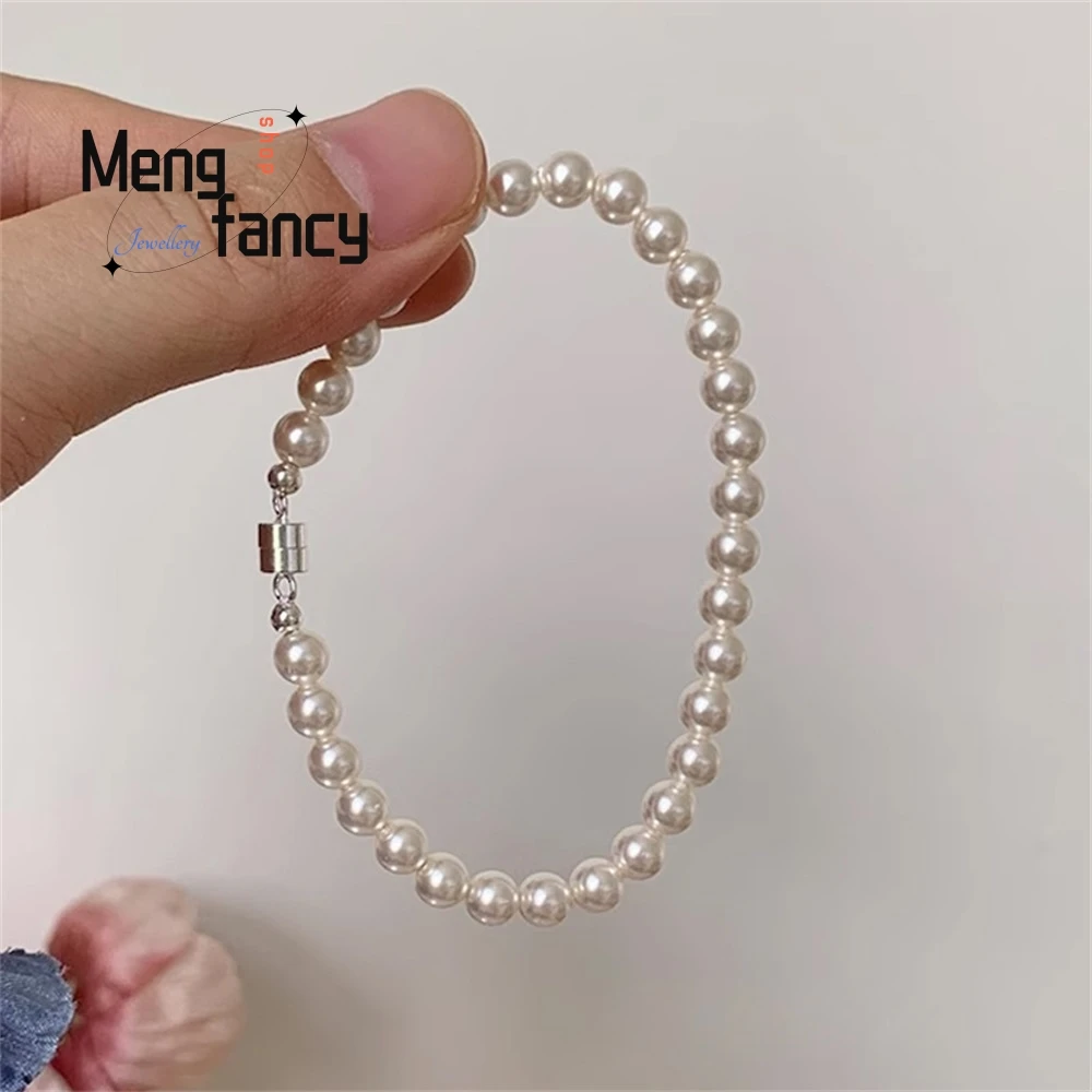 S925 Silver Magnetic Clasp Strong Light Shi Family Pearl Bracelet For Women, A Niche And High-end New Chinese-style Jewelry
S925 Silver Magnetic Clasp Strong Light Shi Family Pearl Bracelet For Women, A Niche And High-end New Chinese-style Jewelry