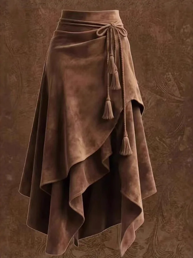 Retro High Waist Asymmetrical Layered Tassel Skirt Women's Spring Summer Fashion Half-length Skirts Batwing Style Embroidered
Retro High Waist Asymmetrical Layered Tassel Skirt Women's Spring Summer Fashion Half-length Skirts Batwing Style Embroidered