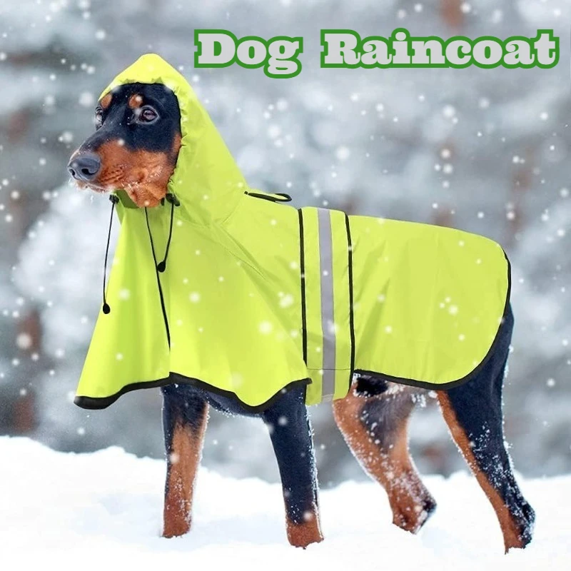 Dog Raincoat Reflective Strips Waterproof All Size Pet Coat Large Medium Dogs Outdoor Walking Safety Corgi Golden Retriever
Dog Raincoat Reflective Strips Waterproof All Size Pet Coat Large Medium Dogs Outdoor Walking Safety Corgi Golden Retriever