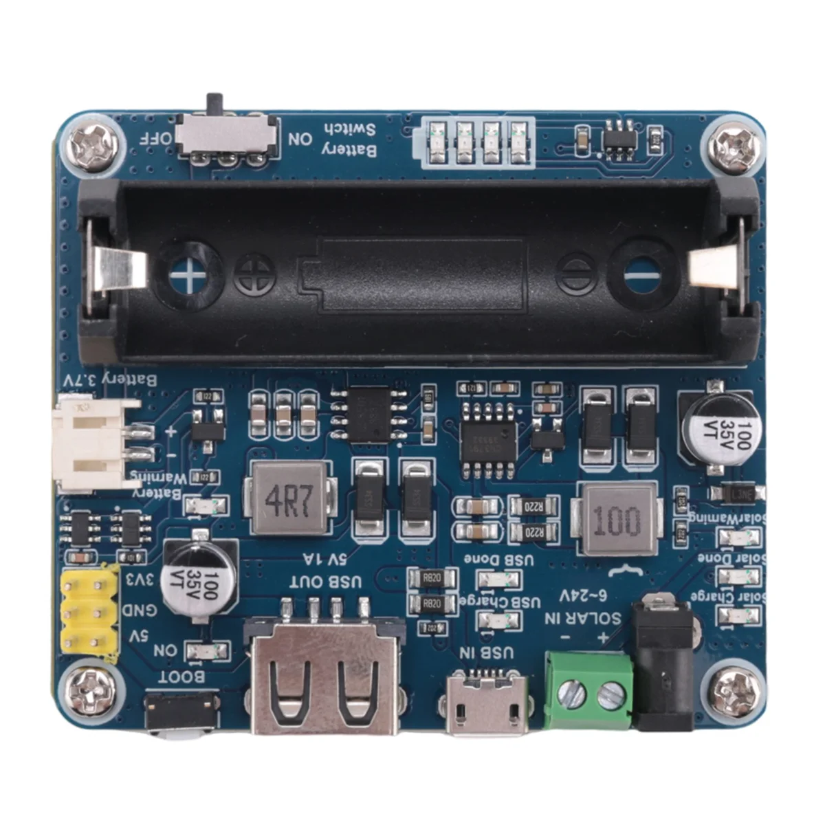 Waveshare Solar Power Management Module for 6V-24V Solar Panel,Supports MPPT Function,USB Connection Battery Charging
Waveshare Solar Power Management Module for 6V-24V Solar Panel,Supports MPPT Function,USB Connection Battery Charging