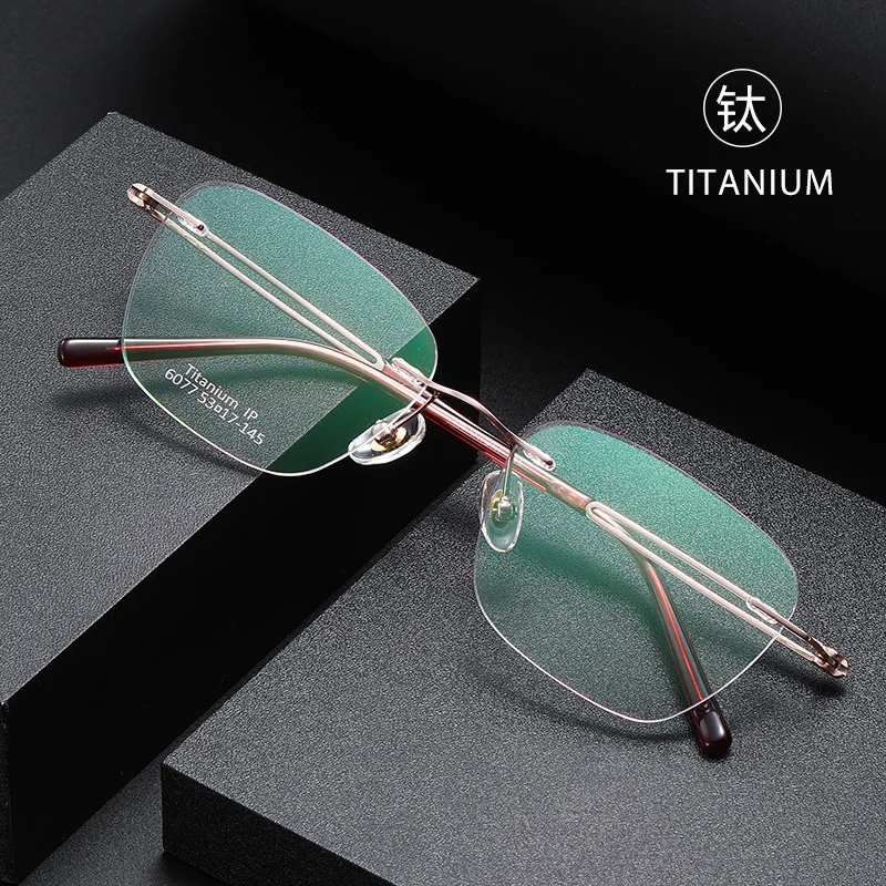 Высококачественные очки из чистого титана, сверхлегкие безободковые оправы, модные очки для мужчин и женщин, унисекс.
Высококачественные очки из чистого титана, сверхлегкие безободковые оправы, модные очки для мужчин и женщин, унисекс.