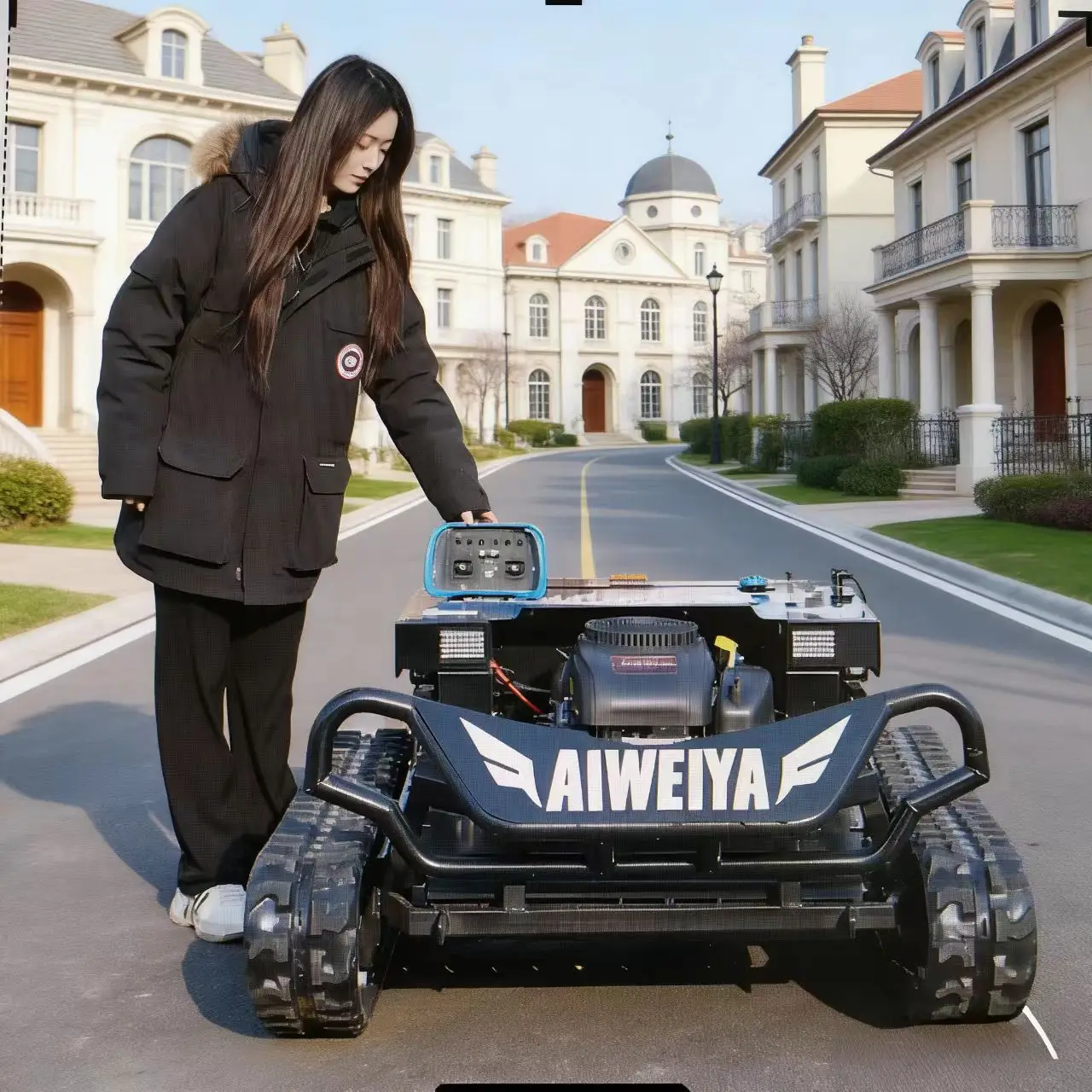 Customized Automatic Mini Smart Self-Propelled petrol Lawn Mower China Factory Industrial Rubber Crawler Remote Control
Customized Automatic Mini Smart Self-Propelled petrol Lawn Mower China Factory Industrial Rubber Crawler Remote Control