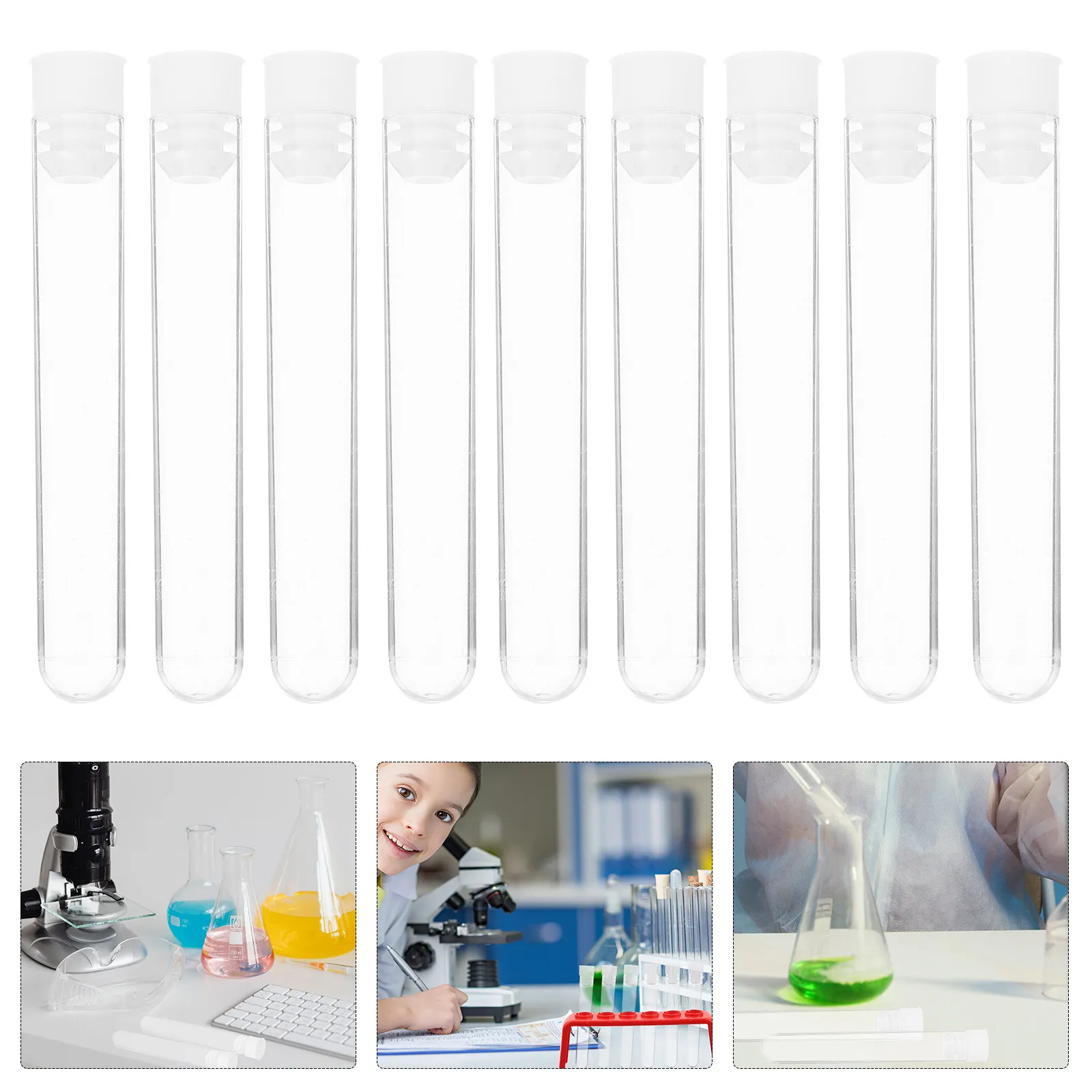 50pcs 16X100Mm Clear Plastic Test Tube Premium Hard Shell Leak Proof Container For Travel Lotion Gel Storage Plastic
50pcs 16X100Mm Clear Plastic Test Tube Premium Hard Shell Leak Proof Container For Travel Lotion Gel Storage Plastic
