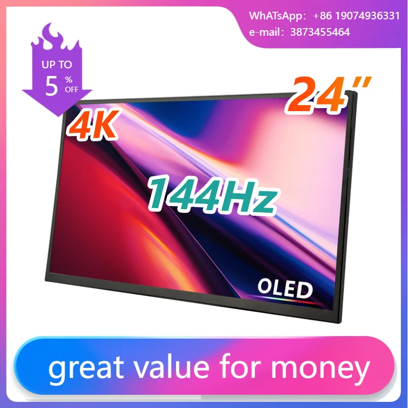 3840x2160 IPS Screen 144Hz OLED 100% NTSC Portable Monitor For Laptop 4K Gaming Monitor
3840x2160 IPS Screen 144Hz OLED 100% NTSC Portable Monitor For Laptop 4K Gaming Monitor