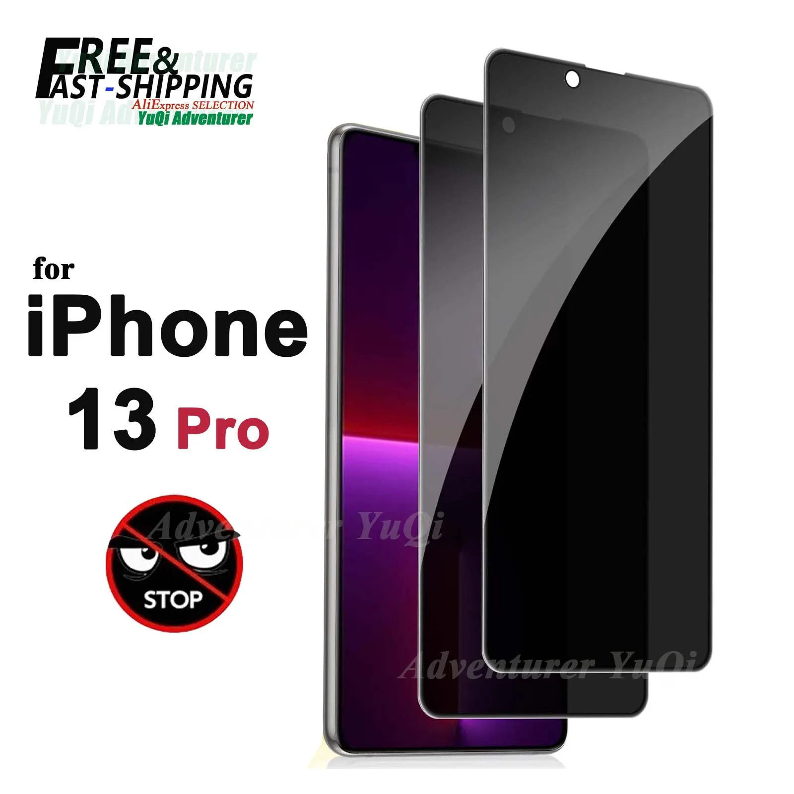 Anti Spy Screen Protector For iPhone 13 Pro Tempered Glass Privacy Peep Scratch 9H Case Friendly High Aluminum
Anti Spy Screen Protector For iPhone 13 Pro Tempered Glass Privacy Peep Scratch 9H Case Friendly High Aluminum