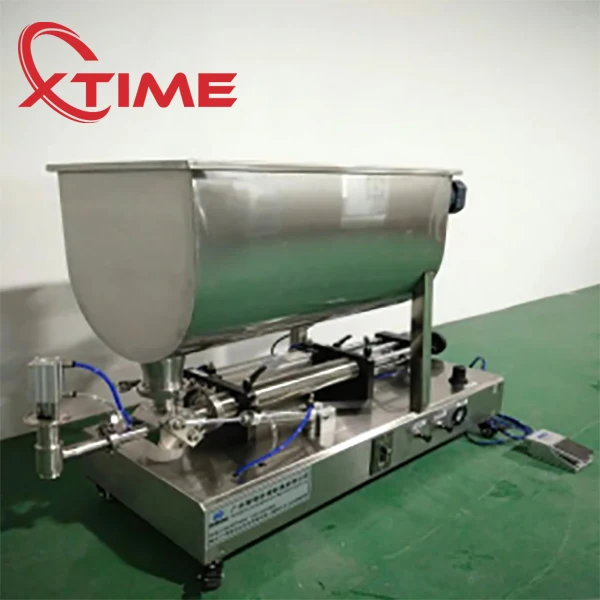 High Quality Customizable Semi Automatic Paste Sauce Liquid Filling Machine With Mixing
