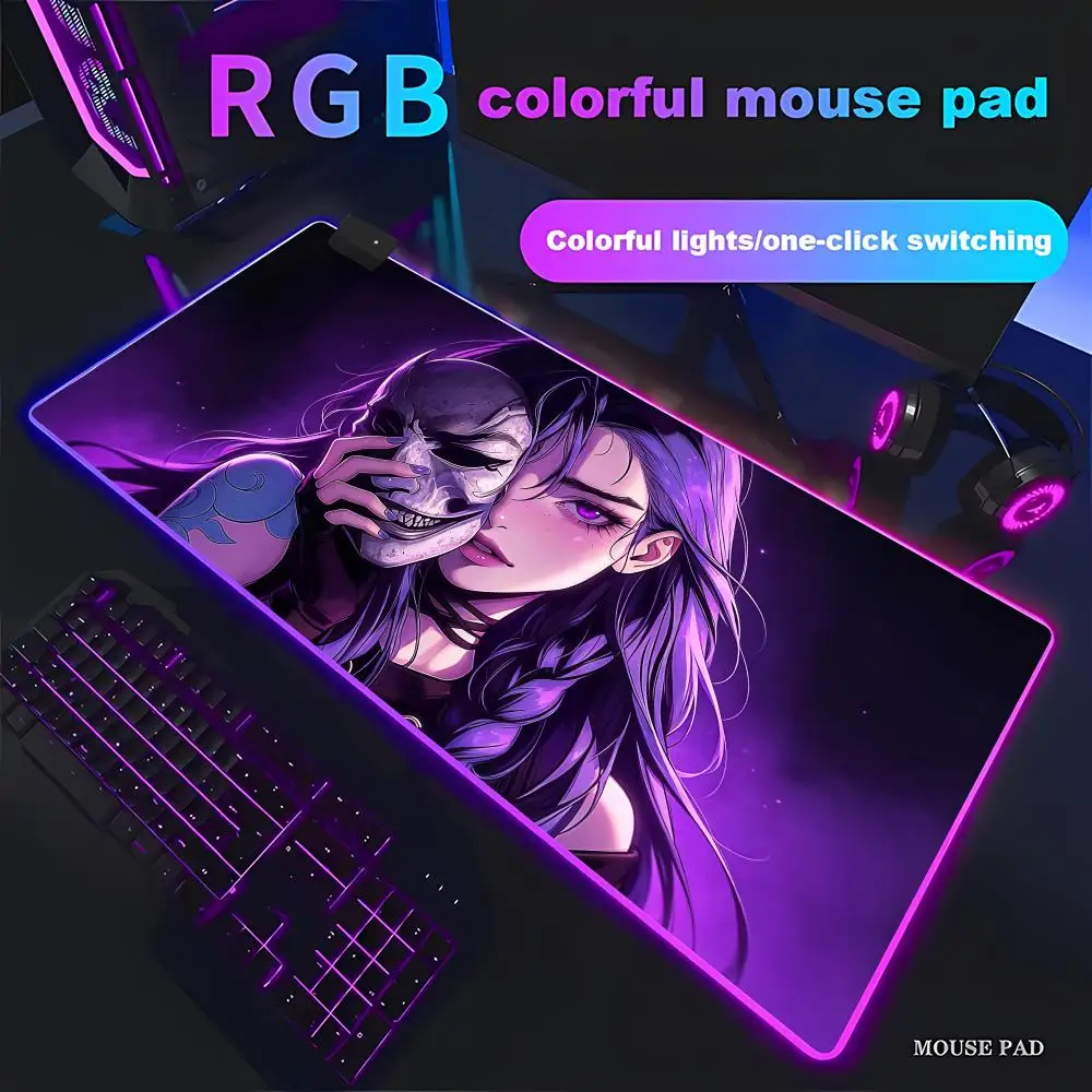 HYBXAXC Purple Mask Girl Art Mouse Pad Anti Slip Rubber Base Desk Mat For Gaming Office Laptop RGB Gamer Large LED Light XXL
HYBXAXC Purple Mask Girl Art Mouse Pad Anti Slip Rubber Base Desk Mat For Gaming Office Laptop RGB Gamer Large LED Light XXL