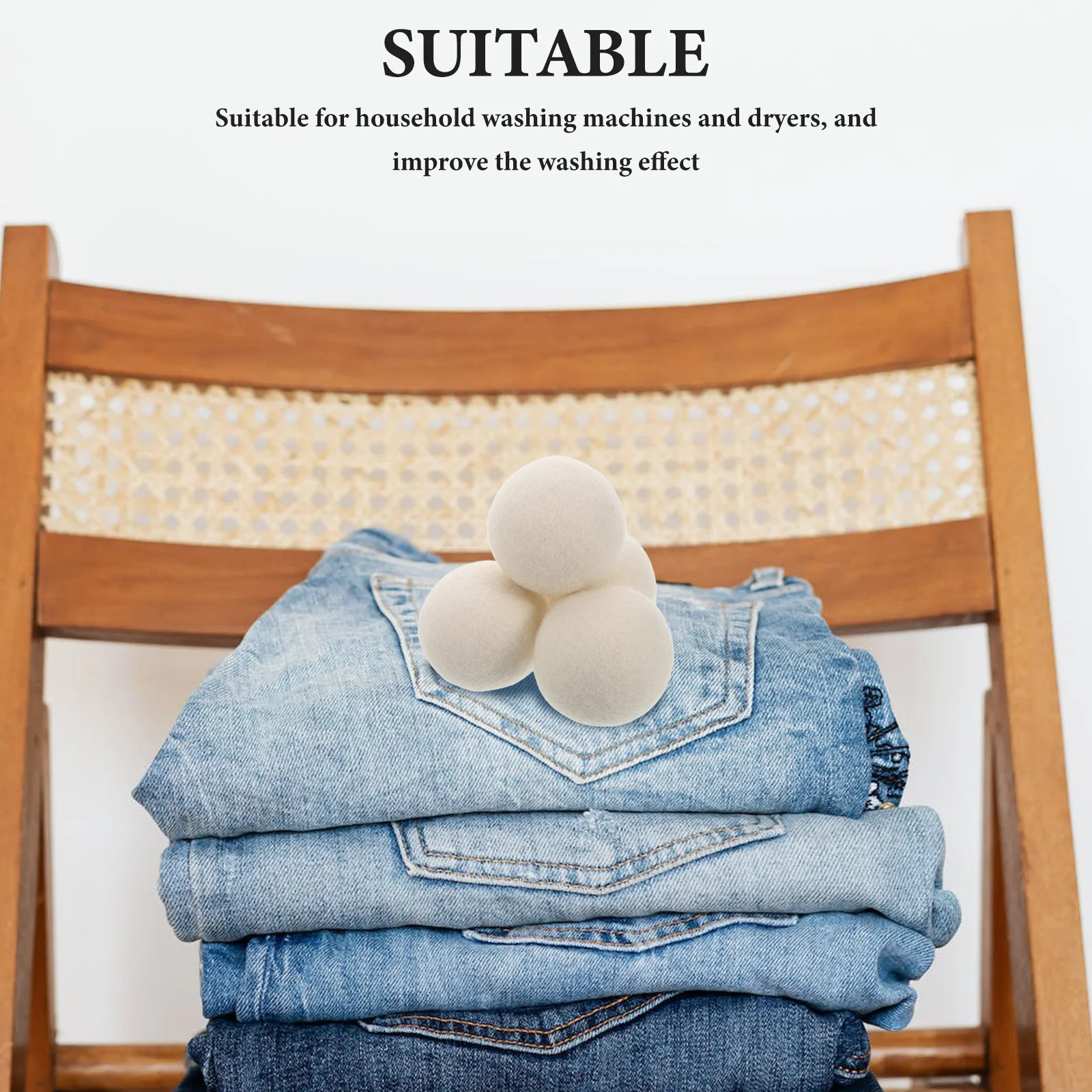 6Pcs Wool Laundry Balls Natural Fabric Softener Gentle Drying Reusable Washing Machine Laundry
6Pcs Wool Laundry Balls Natural Fabric Softener Gentle Drying Reusable Washing Machine Laundry
