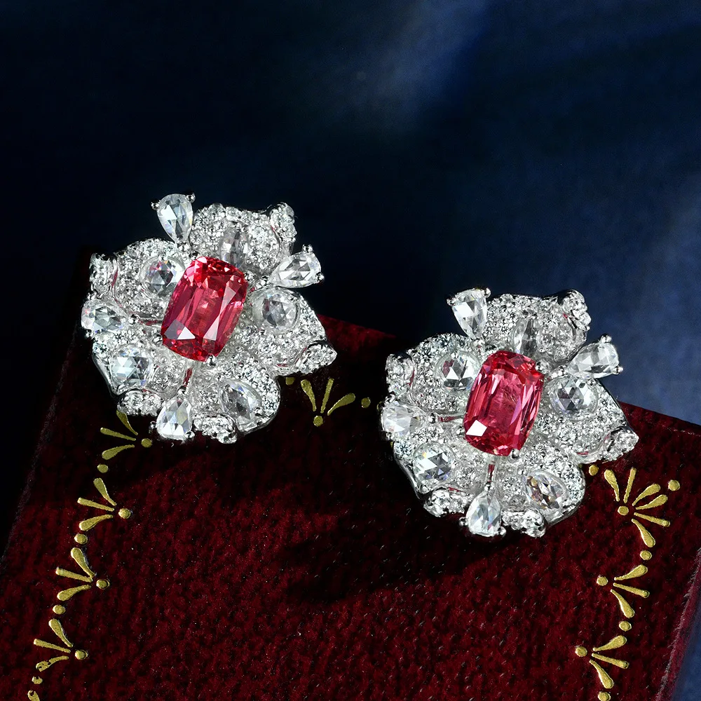 New S925 Silver Egg shaped 4 * 6 Papalacha Blue Gem 0.8carat Flower Inlaid High End Earrings Wedding Jewelry
New S925 Silver Egg shaped 4 * 6 Papalacha Blue Gem 0.8carat Flower Inlaid High End Earrings Wedding Jewelry