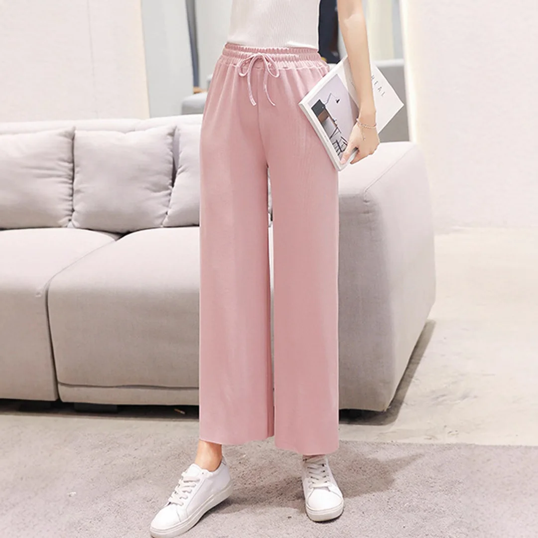 Women Ice Silk Wide Leg Pants Summer High Waist Thin Drape Straight Casual Long Pants
Women Ice Silk Wide Leg Pants Summer High Waist Thin Drape Straight Casual Long Pants