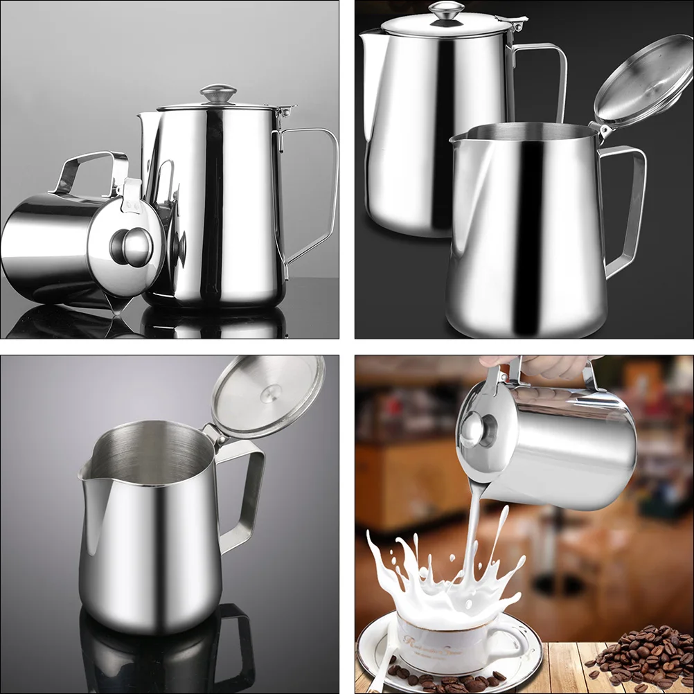 600Ml Stainless Steel Milk Pitcher Thickened Mocha Cup Coffee Tea Kettle Humanized Handle Milk Cup Dust Proof Storage
600Ml Stainless Steel Milk Pitcher Thickened Mocha Cup Coffee Tea Kettle Humanized Handle Milk Cup Dust Proof Storage