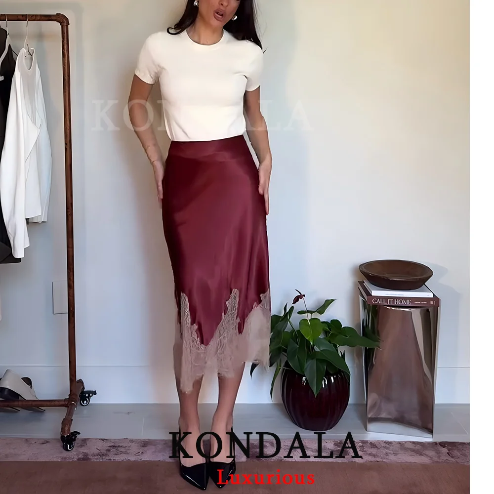 KONDALA Sexy Chic Red Satin Long Lace Skirts Women Fashion 2026 Spring New Year Party Skirts Straight Elegant Women Skirts
KONDALA Sexy Chic Red Satin Long Lace Skirts Women Fashion 2026 Spring New Year Party Skirts Straight Elegant Women Skirts