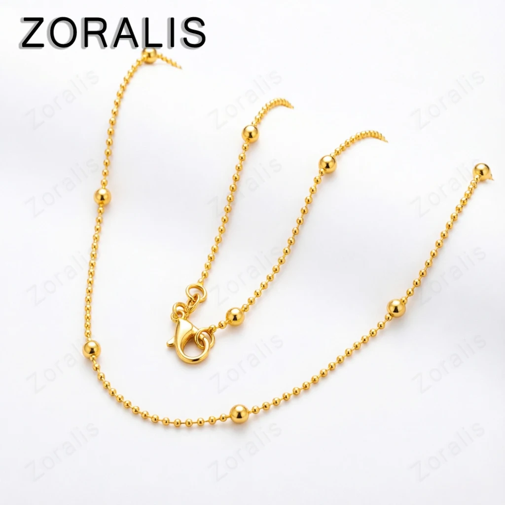 18K Gold Elegant Noble Necklace For Woman Bead Chain Trendy Party Birthday Gift Wedding Fashion Charm Jewelry
18K Gold Elegant Noble Necklace For Woman Bead Chain Trendy Party Birthday Gift Wedding Fashion Charm Jewelry