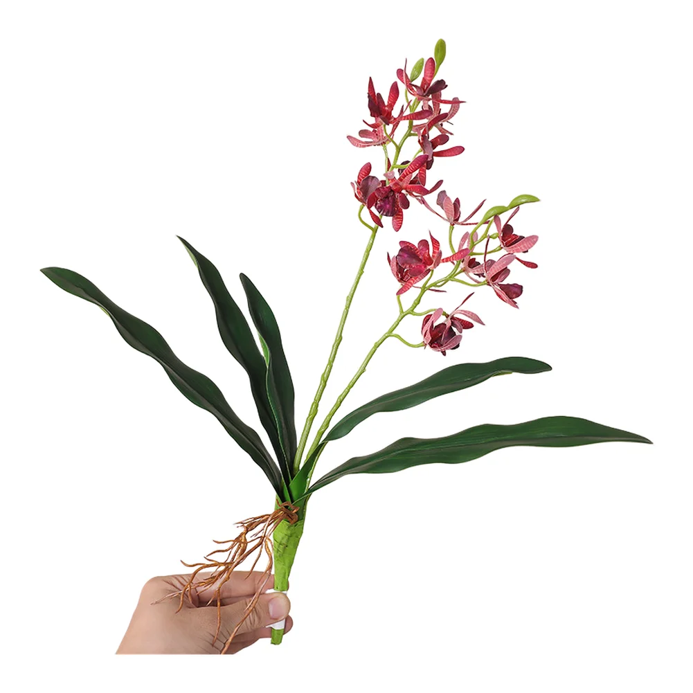 Wedding Decor Artificial Silk Orchid Flower with Leaves for Home Photography Prop Floral Display 43cm Flexible Stem Silk Cloth
Wedding Decor Artificial Silk Orchid Flower with Leaves for Home Photography Prop Floral Display 43cm Flexible Stem Silk Cloth